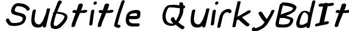 Subtitle QuirkyBdIt font - SubtitleQuirkyBdIt.otf