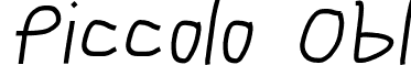 Piccolo Obl font - PiccoloObl.otf