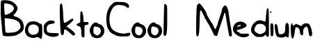 BacktoCool Medium font - BacktoCool.ttf