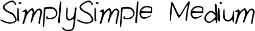 SimplySimple Medium font - SimplySimple.ttf