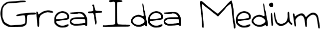 GreatIdea Medium font - GreatIdea.ttf