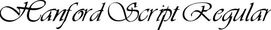 Hanford Script Regular font - hanford.ttf