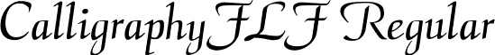 CalligraphyFLF Regular font - CalligraphyFLF.ttf