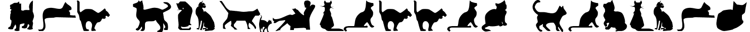 Cat Silhouettes Regular font - aj-cat.ttf