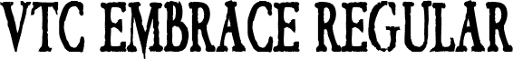 VTC Embrace Regular font - VTC Embrace.ttf