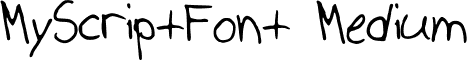 MyScriptFont Medium font - AnthonyPalmieri2.ttf