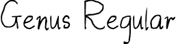 Genus Regular font - Genus.ttf