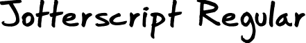 Jotterscript Regular font - jotterscript.ttf