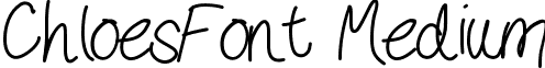 ChloesFont Medium font - ChloesPrint1.ttf