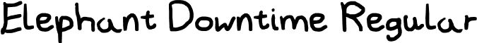 Elephant Downtime Regular font - Elephant_Downtime.ttf