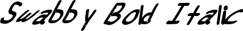 Swabby Bold Italic font - SwabbyBold-Italic.ttf