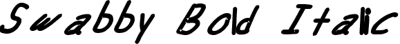 Swabby Bold Italic font - SwabbyCond_Italic.ttf