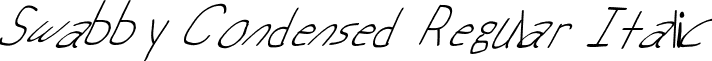 Swabby Condensed Regular Italic font - Swabby_ItalicCondensed.ttf