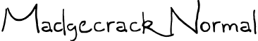 Madgecrack Normal font - Madgecrack.ttf