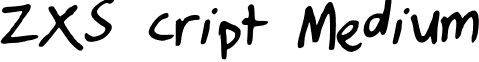ZXScript Medium font - ZXScript.ttf