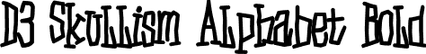 D3 Skullism Alphabet Bold font - D3Skullism_al_bld.ttf