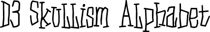 D3 Skullism Alphabet font - D3Skallism.TTF