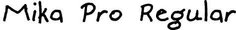 Mika Pro Regular font - Mika_Pro.ttf
