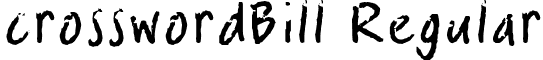 crosswordBill Regular font - CBILLTRIAL.ttf