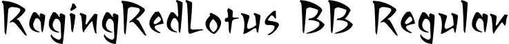 RagingRedLotus BB Regular font - RagingRedLotusBB.otf