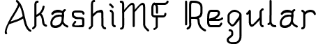 AkashiMF Regular font - AkashiMF.ttf