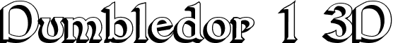 Dumbledor 1 3D font - dum13d.ttf