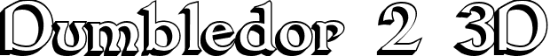 Dumbledor 2 3D font - dum23d.ttf