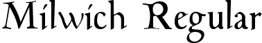 Milwich Regular font - milwich.ttf