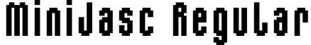 MiniJasc Regular font - MiniJasc.ttf