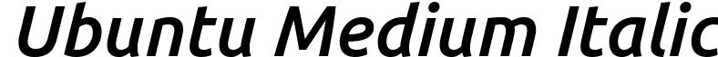 Ubuntu Medium Italic font - Ubuntu-MI.ttf