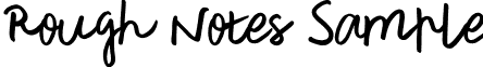 Rough Notes Sample font - RoughNotesSample.ttf