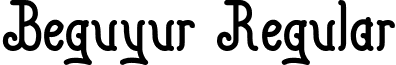 Beguyur Regular font - Beguyur.otf