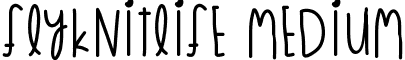 FlyknitLife Medium font - FlyknitLife.ttf