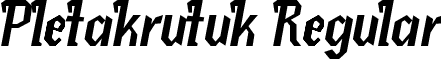 Pletakrutuk Regular font - Pletakrutuk.otf