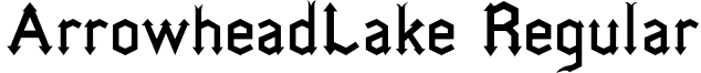 ArrowheadLake Regular font - ArrowheadLake.otf