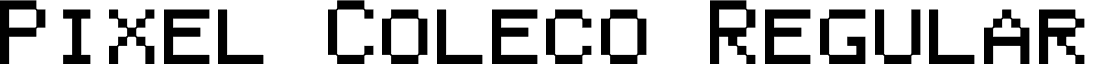 Pixel Coleco Regular font - Pixel Coleco.ttf