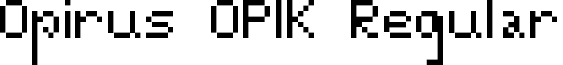 Opirus OPIK Regular font - opirus_opik.ttf