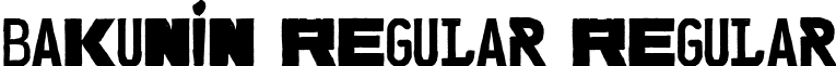 Bakunin Regular Regular font - bakuninregular.ttf