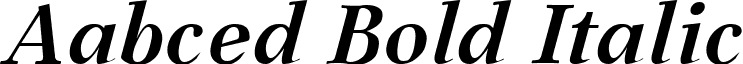 Aabced Bold Italic font - AabcedBoldItalic.ttf