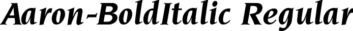 Aaron-BoldItalic Regular font - Aaron-BoldItalic.ttf