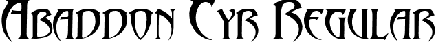 Abaddon Cyr Regular font - ABADC.ttf