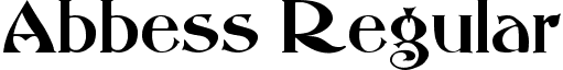 Abbess Regular font - AbbessRegular.ttf