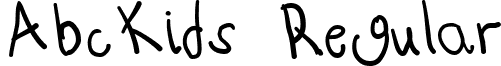 AbcKids Regular font - AbcKids.ttf