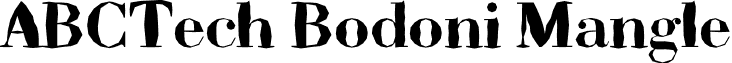 ABCTech Bodoni Mangle font - ABCTEC04.ttf