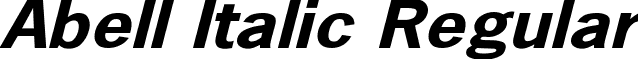 Abell Italic Regular font - AbellItalic.ttf