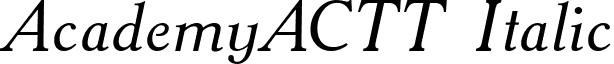 AcademyACTT Italic font - ACD56_AC.ttf