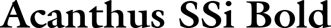 Acanthus SSi Bold font - AcanthusSSiBold.ttf