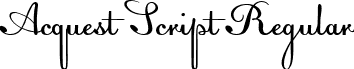 Acquest Script Regular font - acquestscript.ttf