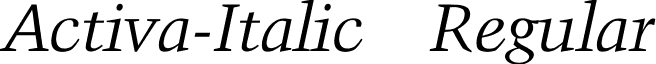 Activa-Italic Regular font - activai.ttf