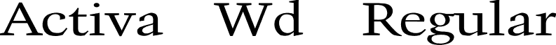 Activa Wd Regular font - Activa Wd Regular.ttf